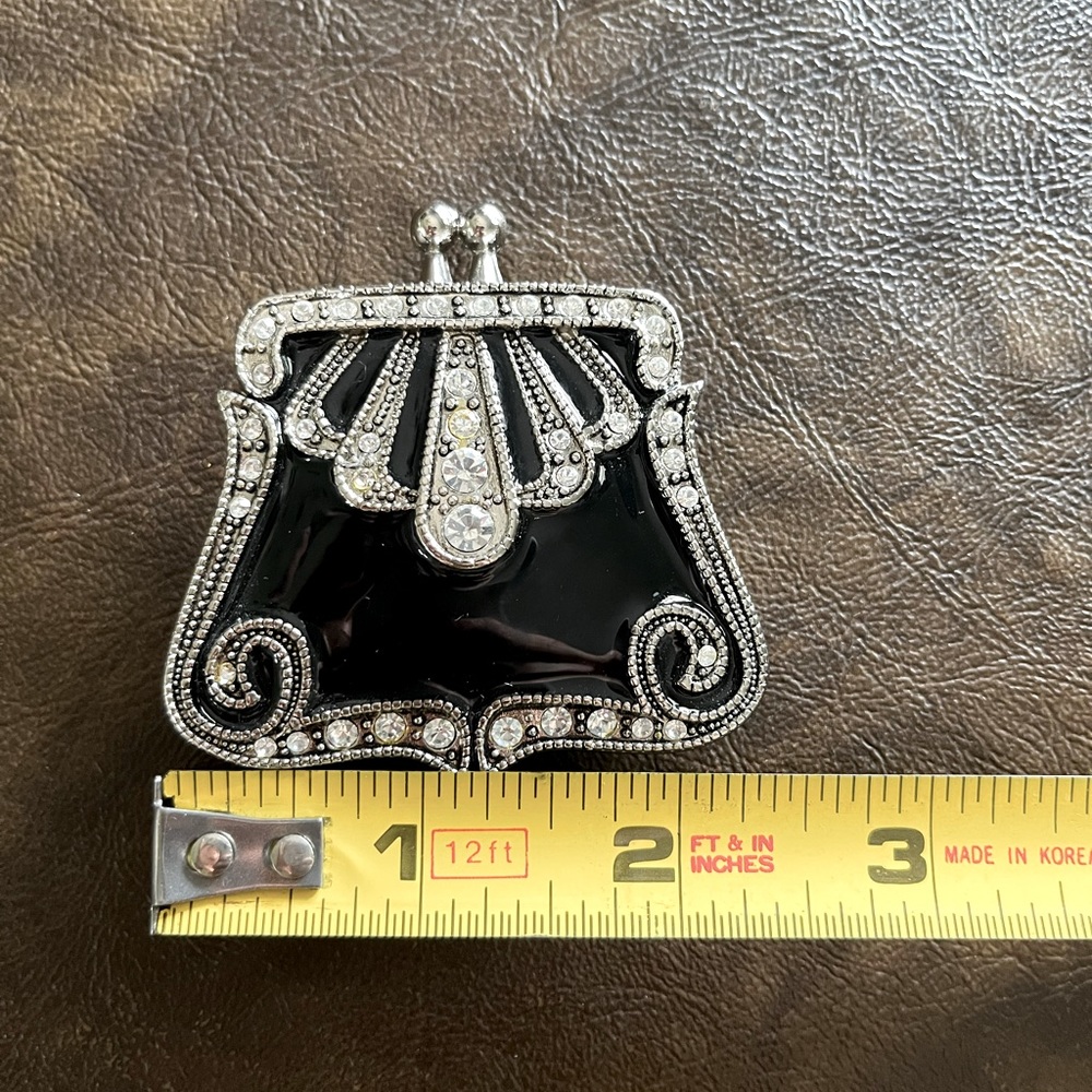 Enamel Rhinestone and Silver Belt Buckle - Picture 5 of 7